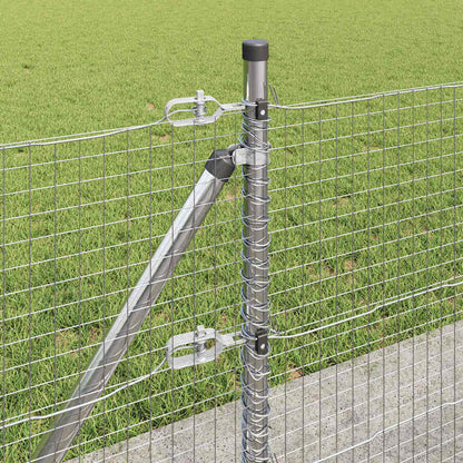 Solid Fence with post Silvery 0.6 x 25m steel,  Durable Barrier, Heavyduty Build, Decorative Barrier, Steel Gate, Homeowners