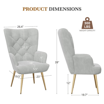 Fauteuil – Modern Stoel – Relaxfauteuil – Gestoffeerde Stoel – Lounge Chair – Bruin – Ergonomisch Design – Zachte Velvet Bekleding