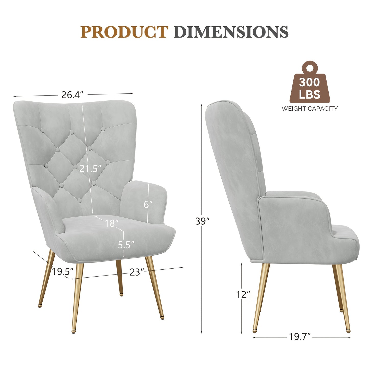 Fauteuil – Relaxstoel – Zetel – Lounge Stoel – Leunstoel – Modern Design – Fluwelen Bekleding – Metalen Poten