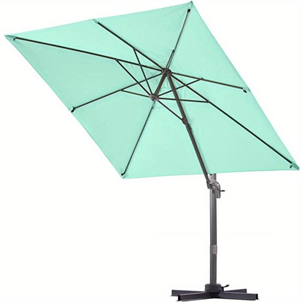 Parasol Vierkant – Tuinparasol – Terrasparasol – Zonnescherm – Schaduwdoek – 250x250 cm – 360° Draaibaar & Kantelbaar – Voetpedaal Bediening – UV50+ Bescherming – Duurzame Blauw