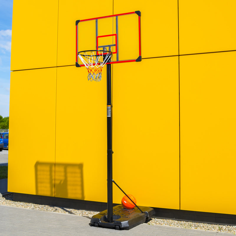 Basketbalpaal – Basketbalring – Basketbalstandaard – Basketbalset – Basketbalhoepel – Verstelbare Hoogte 225-305 cm – Stevig Stalen Frame