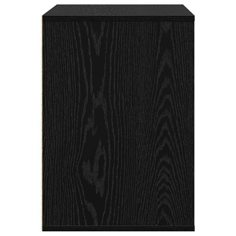 Modern Black Oak Chest of Drawers - 60x41x58cm 3-Drawer Heavy-Duty Wood Storage Cabinet with Lockable Shelves/Lockable Cabinet (Assembly Required), Minimalist Dresser for Bedroom, Living Room, Office Organizer, Black & Oak, S