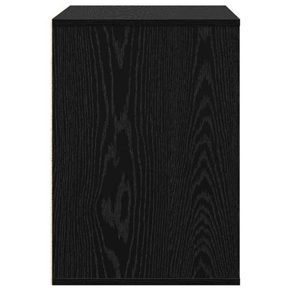 Modern Black Oak Chest of Drawers - 60x41x58cm 3-Drawer Heavy-Duty Wood Storage Cabinet with Lockable Shelves/Lockable Cabinet (Assembly Required), Minimalist Dresser for Bedroom, Living Room, Office Organizer, Black & Oak, S