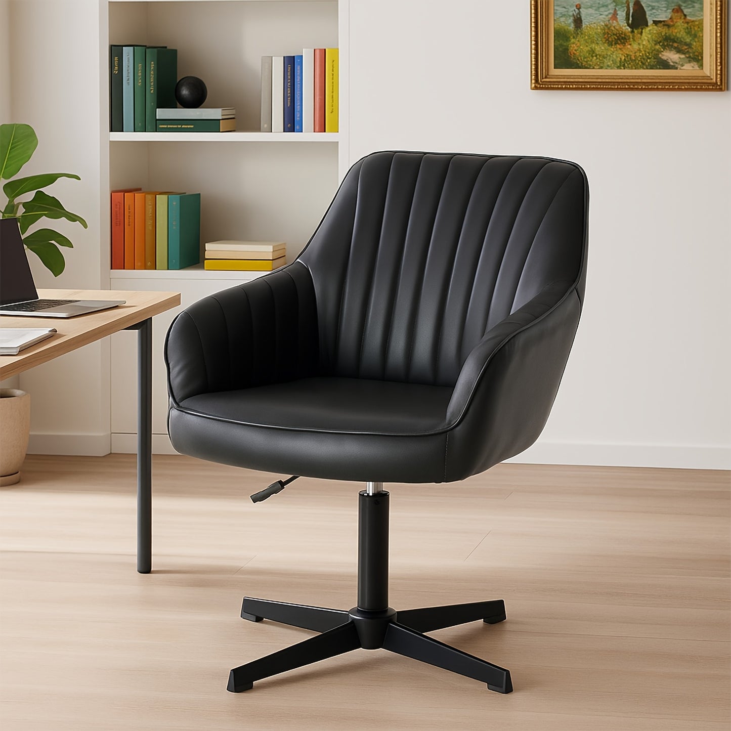 Bureaustoel – Werkstoel – Kantoorstoel – Studiekamerstoel – Draaistoel – Verstelbare Hoogte – Ergonomische Lendensteun – Stevig Metalen Frame – Max 135 Kg