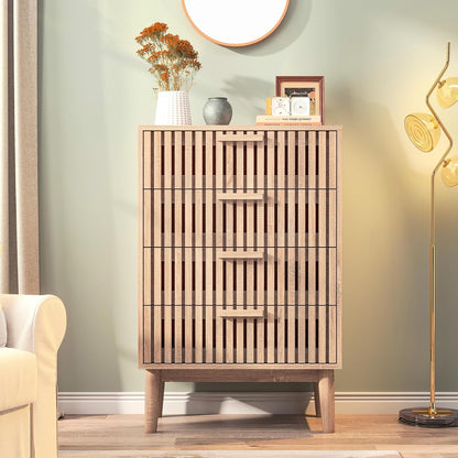 Commode – Ladekast – Dressoir – Opbergmeubel – Kastje – 4 Laden – Hout – 60x34x91 cm – Veilig ontwerp – Duurzaam MDF