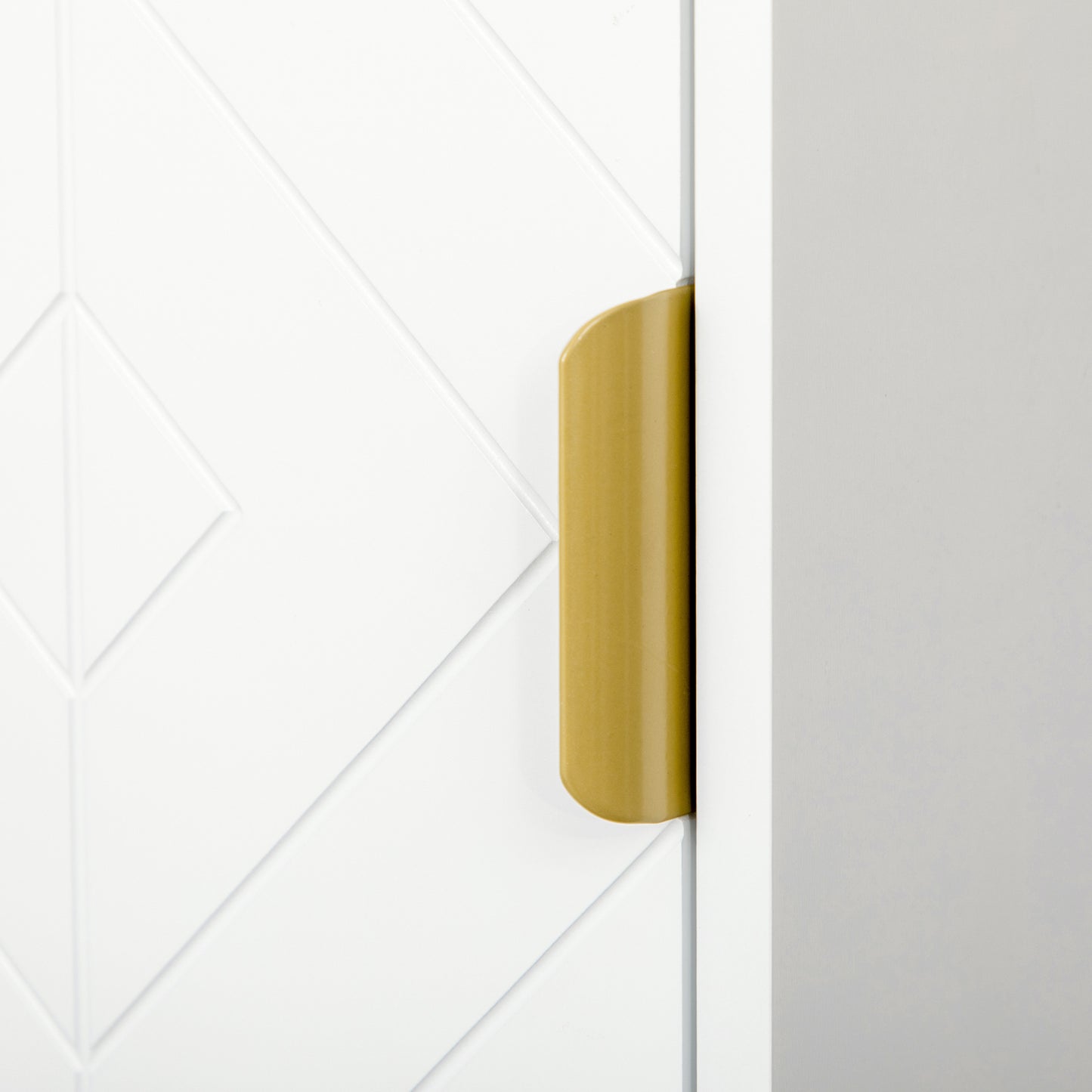 Badkamerkast – Badkamermeubel – Kolomkast – Opbergkast – Wastafelonderkast – Compact Design – MDF Met Gouden Metalen Pootjes