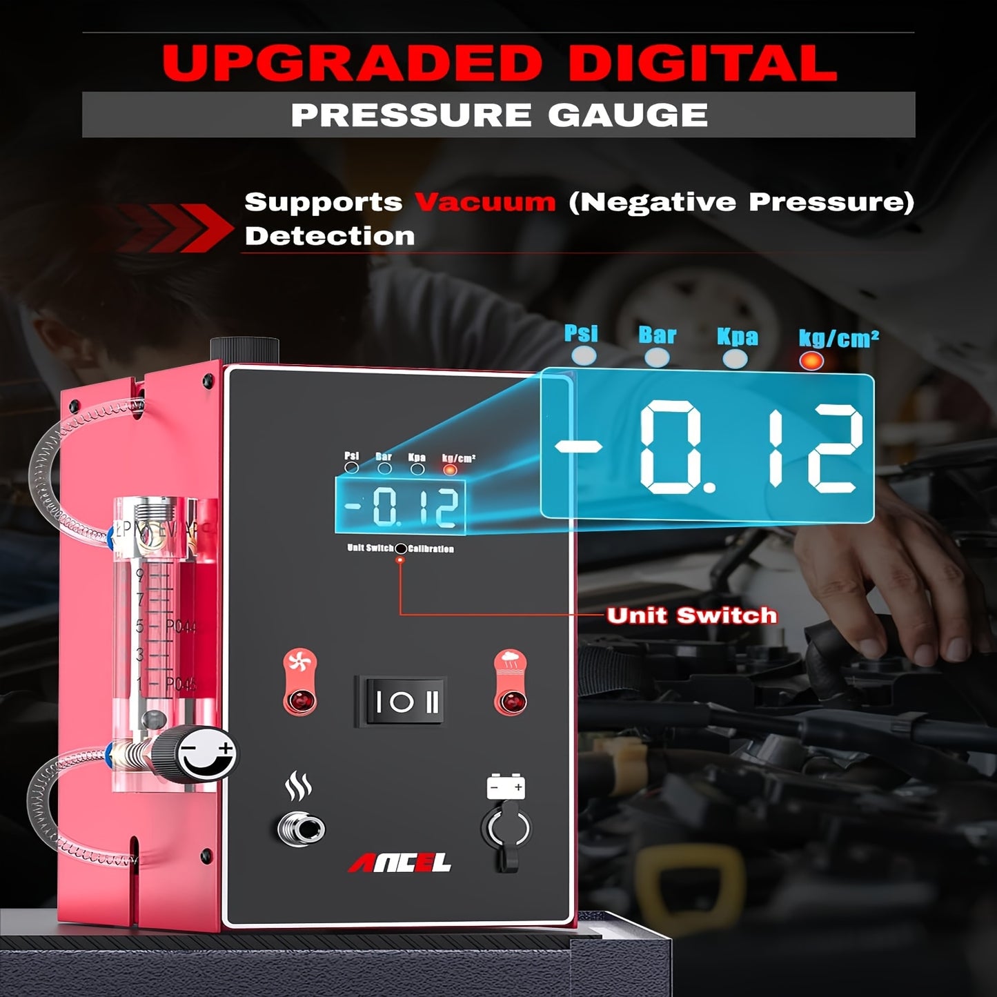 Automotive Rooktester – Rookgenerator – Lekdetectieapparaat – Vacuümtester – Systeemchecker – 12V Auto – Oververhittingsbeveiliging – Compact Ontwerp
