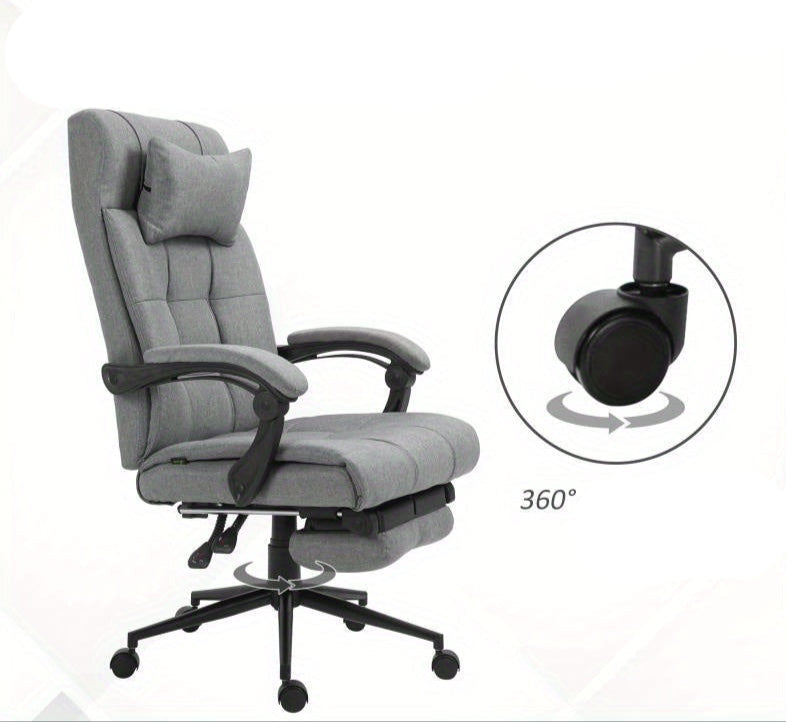Bureaustoel – Ergonomische Stoel – Office Chair – Draaistoel – Bureaustoelen – Verstelbare Rugleuning – Aluminium Frame – Max. 120 kg Belastbaar – Polyester Kussen