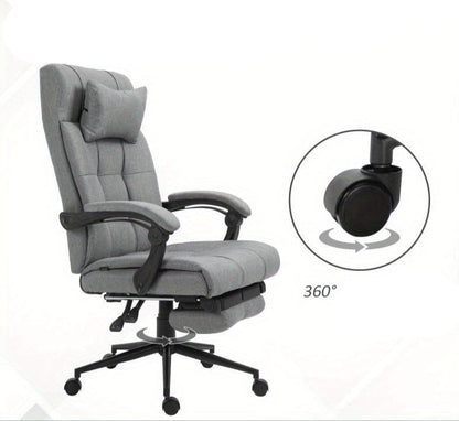Bureaustoel – Ergonomische Stoel – Office Chair – Draaistoel – Bureaustoelen – Verstelbare Rugleuning – Aluminium Frame – Max. 120 kg Belastbaar – Polyester Kussen