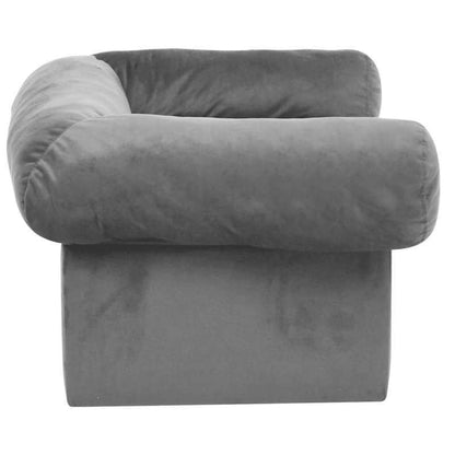 Gray Dog Sofa with Drawer 75x50x38cm Soft and Comfortable Convenient Storage Body-Fitting Easy to Clean Versatile for Home Suitable for Small-Medium Dogs