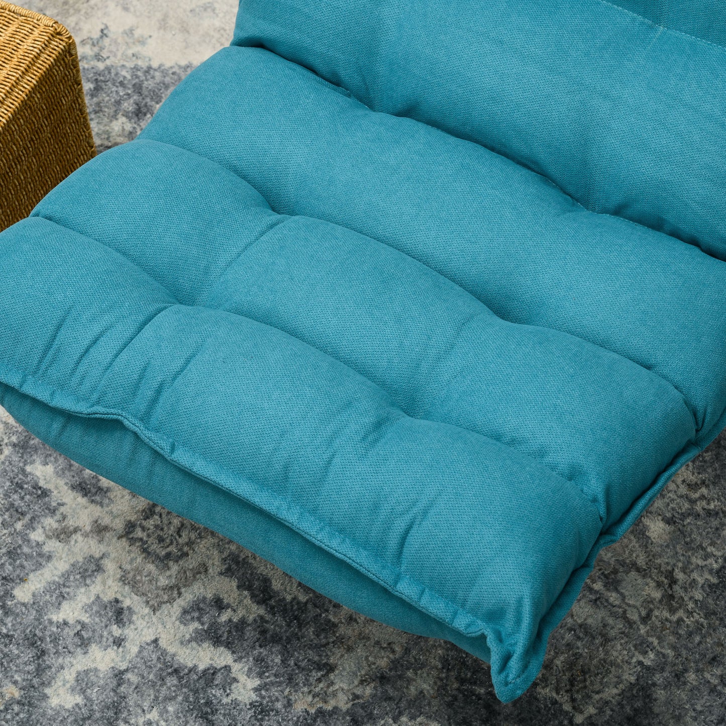 Relaxfauteuil – Relaxstoel – Leesstoel – Draaifauteuil – Fauteuil – Fluwelen Bekleding – 360 Graden Draaibaar – Compact Formaat – Blauw