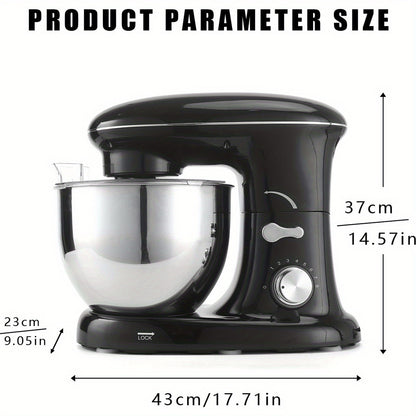 Keukenmixer – Mengmachine – Bakmixer – Deegkneder – Standmixer – 1400W Krachtige Motor – 4,5 Liter RVS Mengkom – Zwart