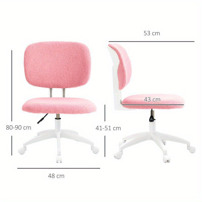 Ergonomische Bureaustoel – Kantoorstoel – Desk Chair – Werkstoel – Thuiswerkstoel – Verstelbaar Comfort – Fluwelen Bekleding Roze