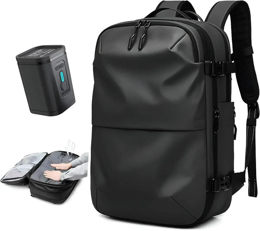 Vacuum rugzak - 60L - Waterdichte rugzak - 17” laptopcompartiment - Inclusief pomp - 49 cm x 32 cm x 15 cm /20 cm - Zwart