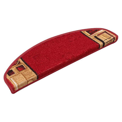 Trapmatten – Trapbekleding – Traplopers – Antislip Treden – Trapvloer Bedekking – Rood – Zelfklevend – 65x21 cm – Duurzaam Polyamide – Veiligheidsantislip