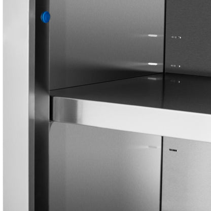 Keukenwandkast – Wandkast – Opbergkast – Keukenkast – Wandmontagekast – Roestvrij Staal – Schuifdeuren – 160x45x60 cm – 60 kg Draagkracht