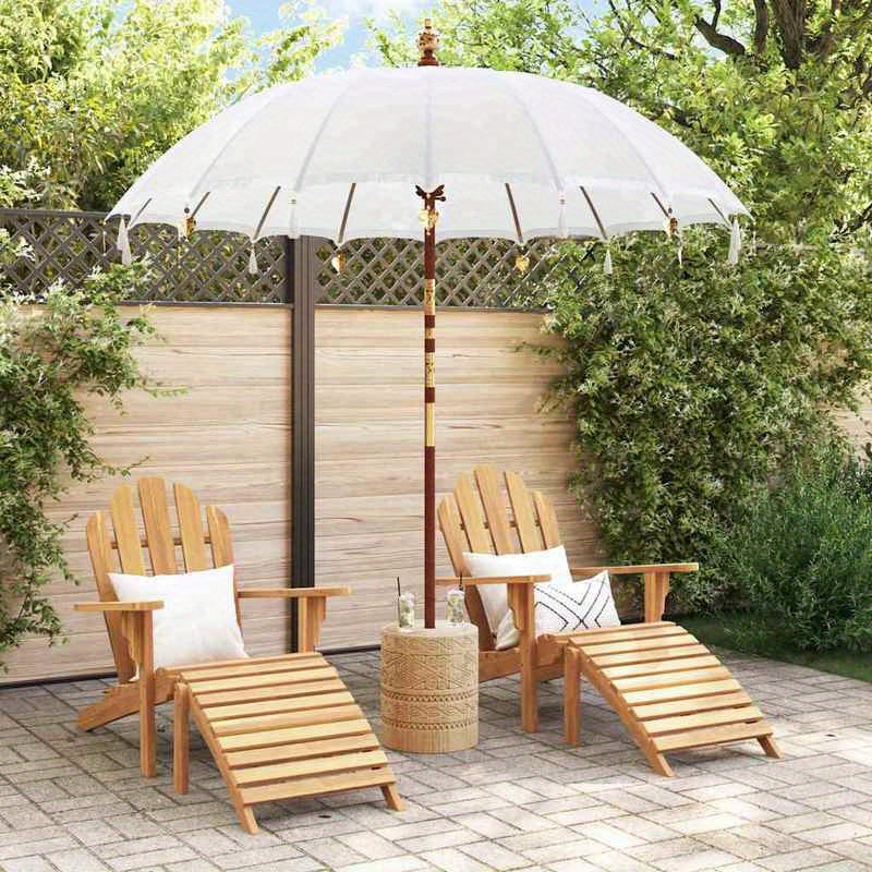 Parasol – Zweefparasol – Stokparasol – Balkonparasol – Tuinparasol – Crème – Ø 210-220 cm x 260 cm – Weerbestendig en Kantelbaar