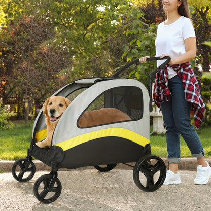 Hondenbuggy – Hondenwagen – Huisdierenbuggy – Wandelwagen – Dierenkar – Geschikt voor Honden tot 20 kg – Opvouwbaar Met Metaal Frame