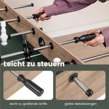 Voetbaltafel – Tafelvoetbalspel – Kickertafel – Speltafel – Biljarttafel – 2 Balls en 26 Kickers – Verstelbare Poten