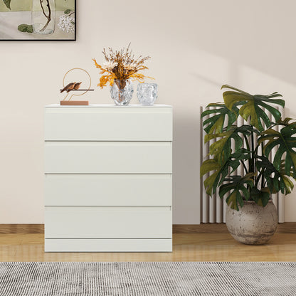 Opbergkast – Ladekast – Kledingkast – Opbergmeubel – Kast met Laden – Modern Wit – 4 Lades – Duurzaam Houtfineer – Ruimtebesparend Verticaal Design