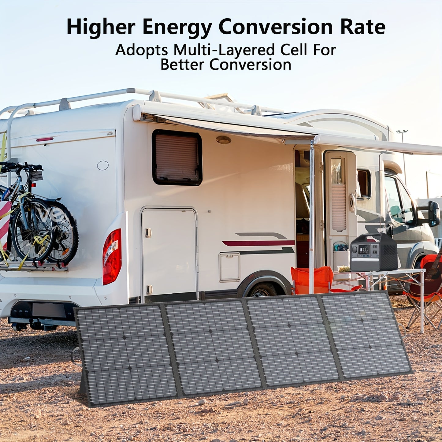 Zonnepaneel – Solar Panel – Opvouwbaar Paneel – Zonne-energie – Zonnecellen – 220W Vermogen – Hoog Rendement 23,5% Efficiëntie