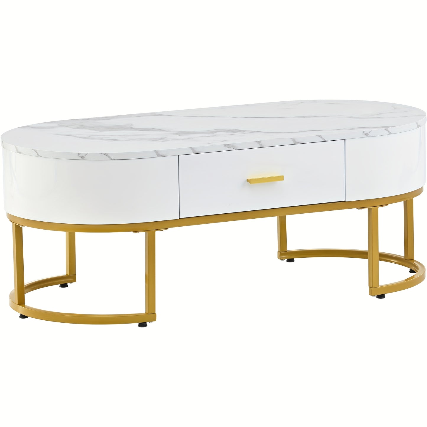 2pcs Modern Metal Coffee Table Suitable for Living Room - Heavy-Duty Assembly Frame, Minimalist Space-Saving, Table