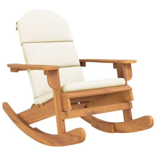 Adirondack Schommelstoel – Tuinstoel – Schommelstoel Voor Buiten – Relaxstoel – Acaciahout – Ergonomisch Ontwerp – Zachte Kussens