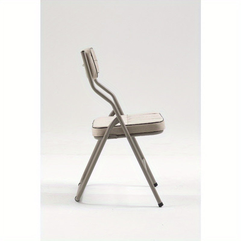 2 Pack Inklapbare Eetkamerstoelen – Opvouwbare Stoelen – Vouwstoelen – Klapstoelen – Eettafelstoelen – Met Kussen – Stevig Metalen Frame – Compact Ontwerp Voor Binnen & Buiten