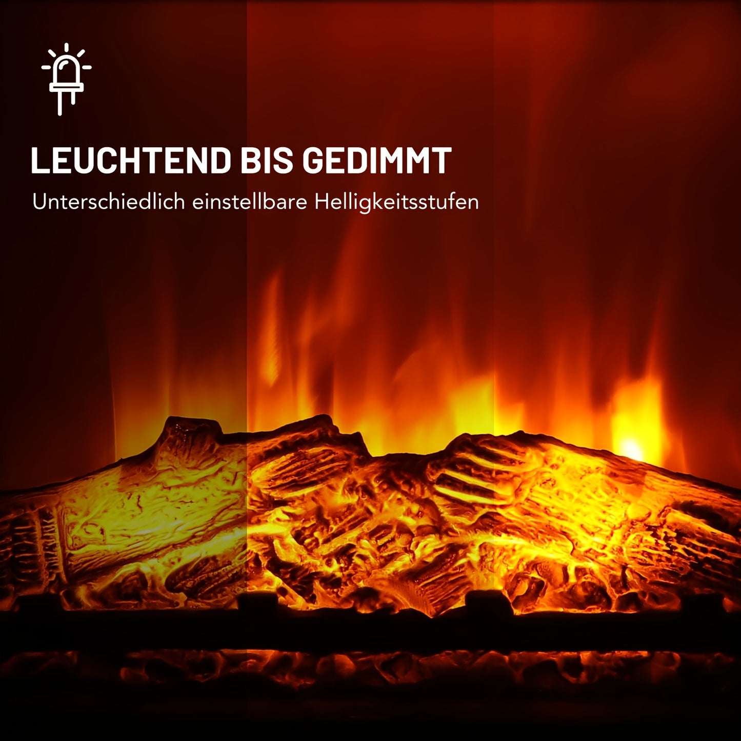 Elektrische Sfeerhaard – Elektrische Haard – Inbouwhaard – Vloerhaard – Sfeerverwarming – Realistisch Vlammenbeeld – Instelbare Warmte 1000-2000W – Afstandsbediening – Zwart