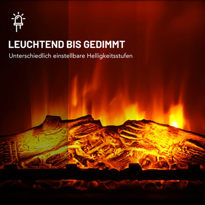 Elektrische Sfeerhaard – Elektrische Haard – Inbouwhaard – Vloerhaard – Sfeerverwarming – Realistisch Vlammenbeeld – Instelbare Warmte 1000-2000W – Afstandsbediening – Zwart