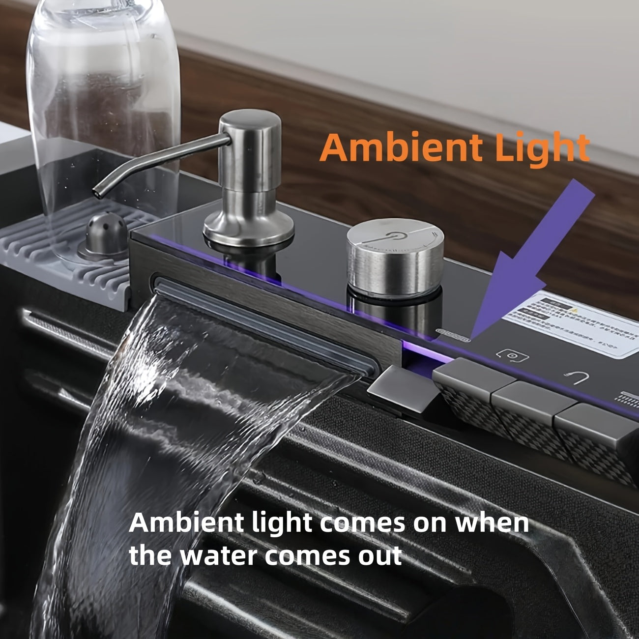 Keukenspoelbak – Spoelbak RVS – Gootsteen – Keukensink – Onderbouw Spoelbak – Zwart Gecoat RVS – Uittrekbare Kraan & Waterzuivering