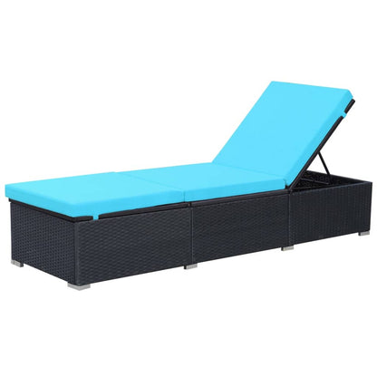 Poly Rattan Loungestoel – Tuinstoel – Tuinmeubel – Relaxstoel – Verstelbare Rugleuning – Waterbestendig PE Rattan – Gepoedercoat Staal