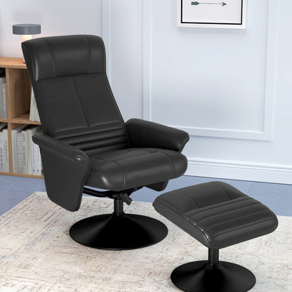 tv-fauteuil – relaxfauteuil – tv-stoel – loungestoel – fauteuil – Draaibaar 360° – Microvezel Zwart – Max. 150 kg Belastbaar