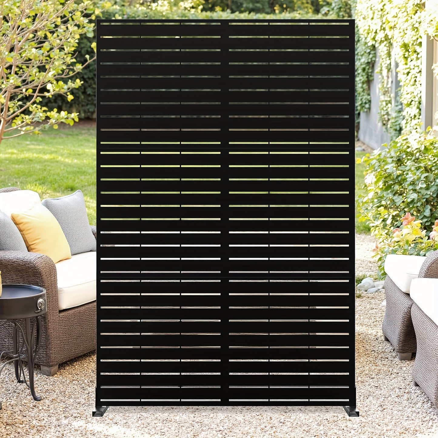 Privacy Scherm – Tuinscherm – Buitenscherm – Scheidingswand – Balkonafscheiding – Metaal – Modulair Ontwerp – 182,88x119,38 cm Hoog