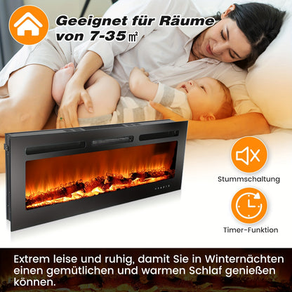 Elektrische Haard – Sfeerkachel – Wandhaard – Inbouwhaard – Vrijstaande Haard – 2000W Verwarming – Realistische 3D Vlammen Met Timer