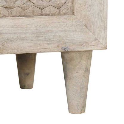 Dressoir – Buffetkast – Opbergkast – Ladekast – Kast – Massief Mangohout Wit – Compact 60x33x75 cm – Stevig & Eigentijds Europees Design