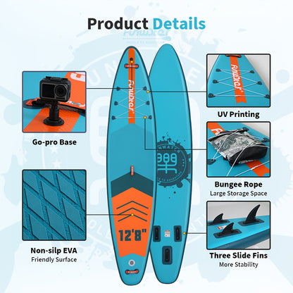 Opblaasbaar Paddleboard – SUP Board – Stand Up Paddle – Watersportboard – Inflatable Board – 385x85x15 cm – Duurzaam PVC Materiaal