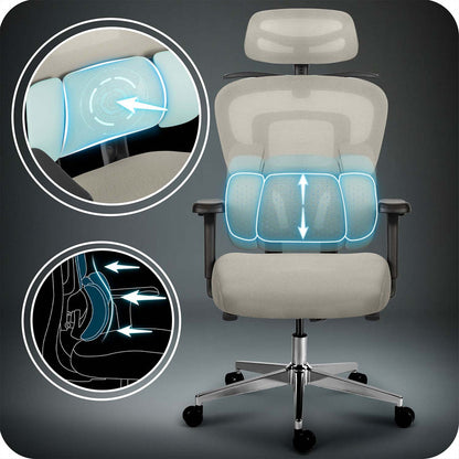 Bureaustoel – Office Chair – Kantoorstoel – Gamestoel – Draaistoel – Ergonomisch Mesh Design – Verstelbare Hoogte en Rugleuning