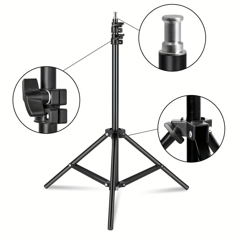 Backdrop Stand – Fotostatief – Background Frame – Verlichtingsstatief – Photoshoot Statief – 2.6x3m Muslin Achtergrond – Stevig Metalen Frame Met Driewielbasis