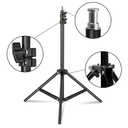Backdrop Stand – Fotostatief – Background Frame – Verlichtingsstatief – Photoshoot Statief – 2.6x3m Muslin Achtergrond – Stevig Metalen Frame Met Driewielbasis