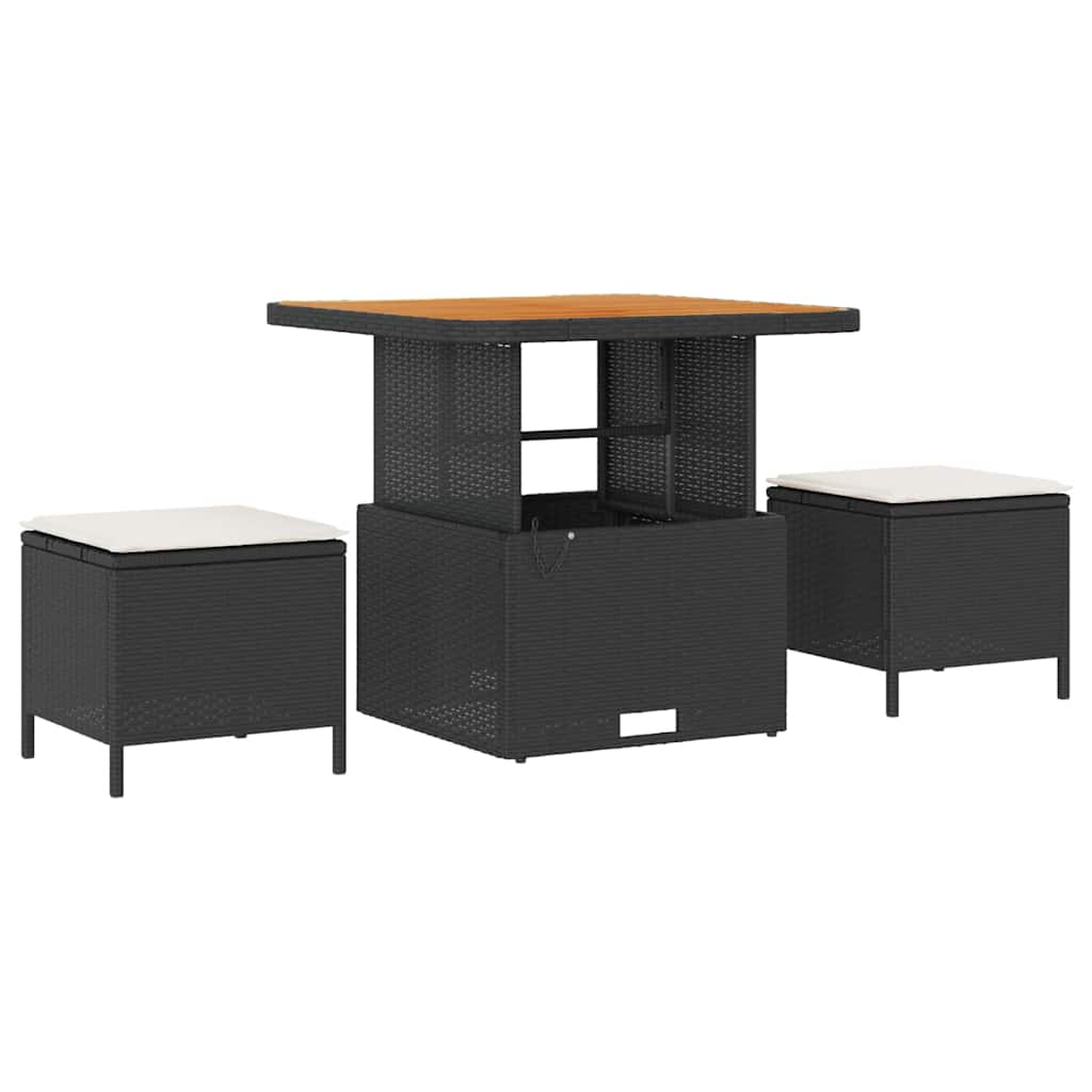 Tuinbank – Buitenbank – Tuinmeubel – Loungeset – Zithoek – Ruime Zitplaatsen – Weerbestendig Rotan – Crème Beige Kussens