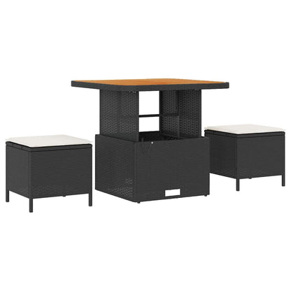 Tuinbank – Buitenbank – Tuinmeubel – Loungeset – Zithoek – Ruime Zitplaatsen – Weerbestendig Rotan – Crème Beige Kussens