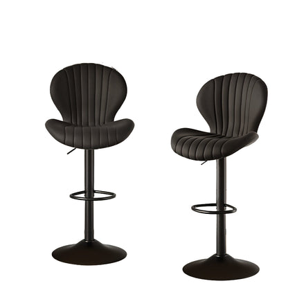 Barkrukken – Barstoelen – Krukken – Hoge Stoelen – Zwarte Barkrukken – Verstelbaar – 360° Draaibaar – Kunstleer Zitting – Metaal Frame