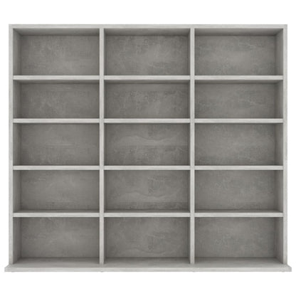 cd kast – cd meubel – cd opbergkast – cd rek – media kast – betonlook afwerking – 102x23x89,5 cm – duurzaam plaatmateriaal