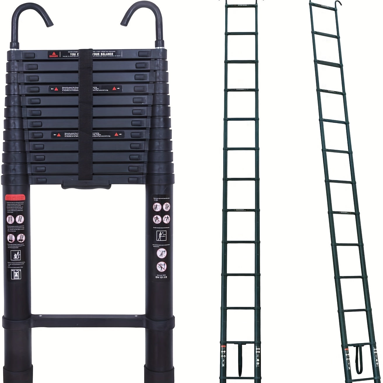 Telescopische Ladder – Uittrekbare Ladder – Opvouwbare Ladder – Aluminium Ladder – Multi Functionele Ladder – 5 Meter – Lichtgewicht & Veilig Met Haak