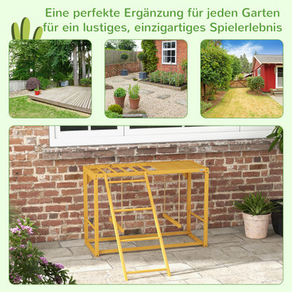 pawHut Large Outdoor/ Heavy-Duty Natural Wood Chicken Coop Play with Swings & Ladder - Multi-Level Climbing Frame for 3-4 Hens, Poultry Pen Accessory (Assembly Required) for backyard Chickens, Coop & Farm Use)