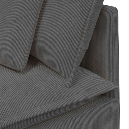 Modulaire Hoekbank – Modulaire Bank – Banken – Hoekbank – Zithoek – Donkergrijs – Corduroy Polyester – Stevig Metaal Frame
