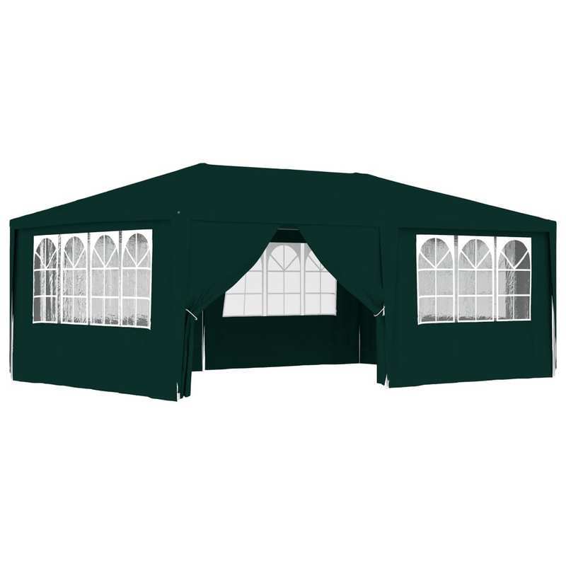 Feesttent – Partytent – Paviljoen – Tuintent – Overkapping – 4x6 Meter – Waterdicht Polyester 90 g/m² – Inclusief Zijwanden – Groen