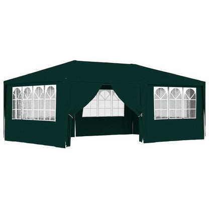 Feesttent – Partytent – Paviljoen – Tuintent – Overkapping – 4x6 Meter – Waterdicht Polyester 90 g/m² – Inclusief Zijwanden – Groen