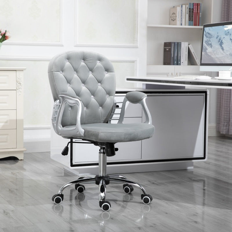 Ergonomische Bureaustoel – Bureaustoel – Kantoorstoel – Office Chair – Werkstoel – Grijs – Verstelbare Zithoogte – 360° Draaibare Basis